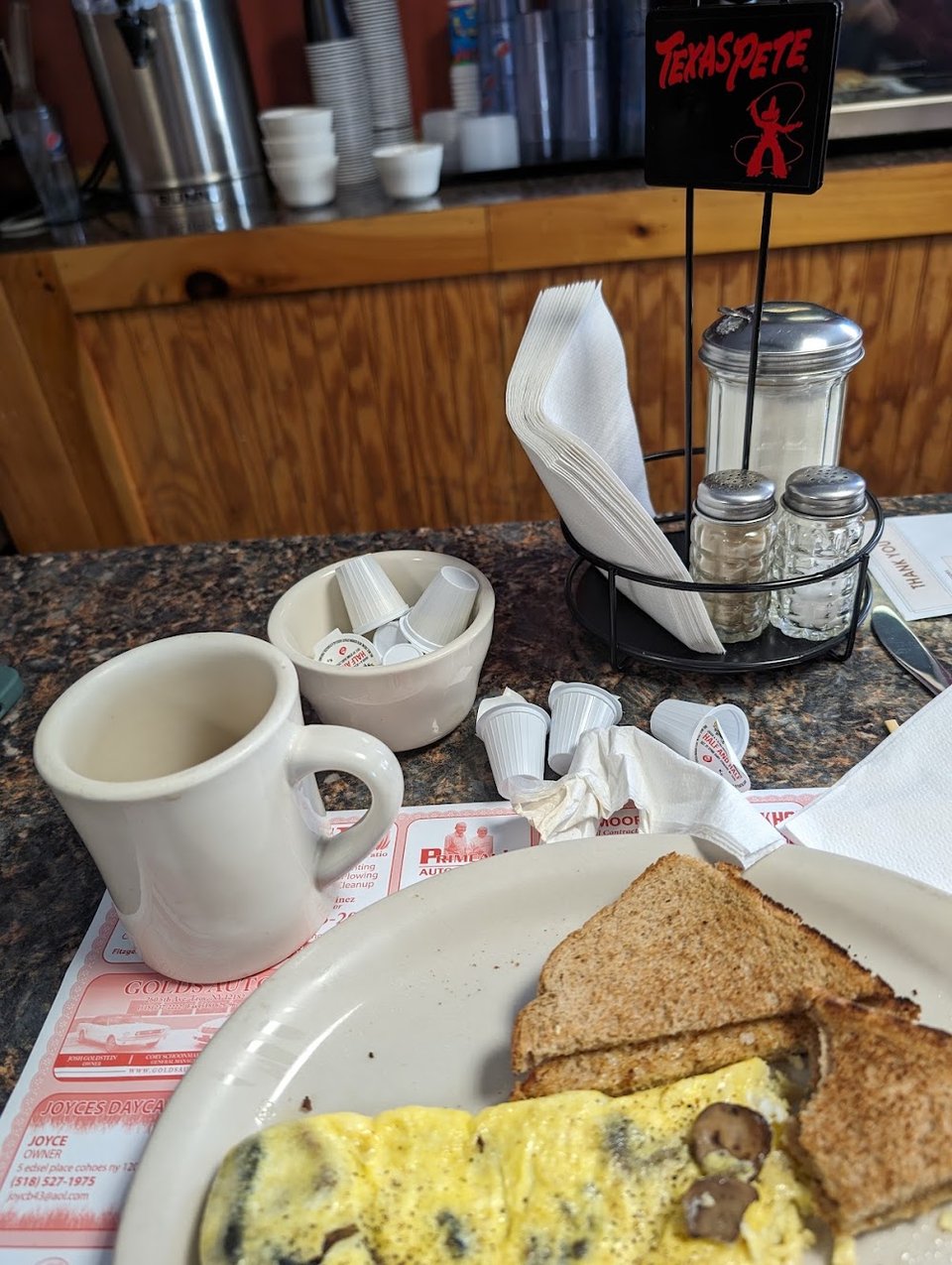 Omelette with Mushroom and Swiss Cheese